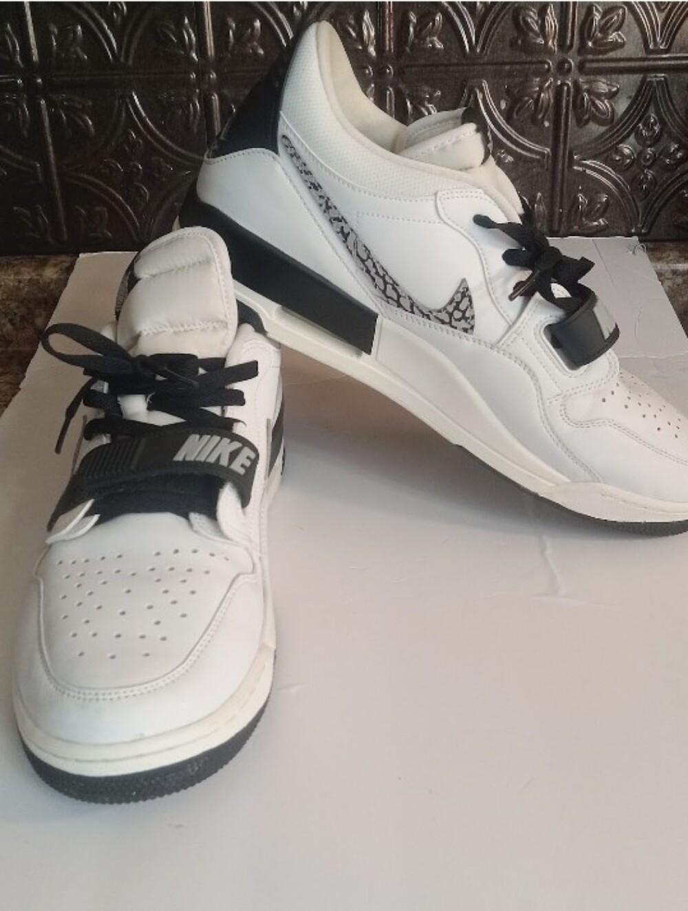 Nike Air Jordan Legacy 312 Low White Black Elephant CD7069-110 Shoes Mens Sz 14.